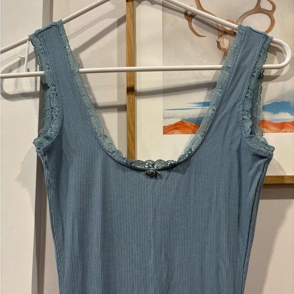 Light blue SKIMS maxi dress